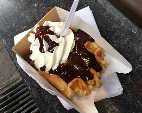 Zum Tagesabschluss gibt es noch eine belgische Waffel