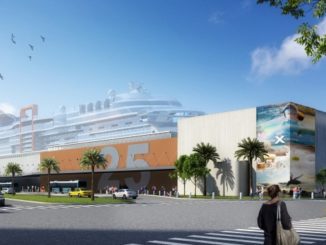 Außenansicht des neuen Terminals T25. Foto: Celebrity Cruises