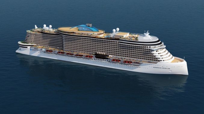So sollen die Schiffe der Leonardo-Klasse aussehen. Grafik: Norwegian Cruise Line