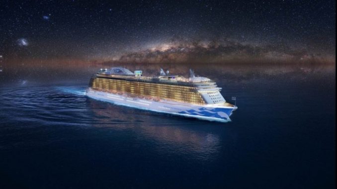 Rendering der Enchanted Princess im Mondschein. Foto: Princess Cruises