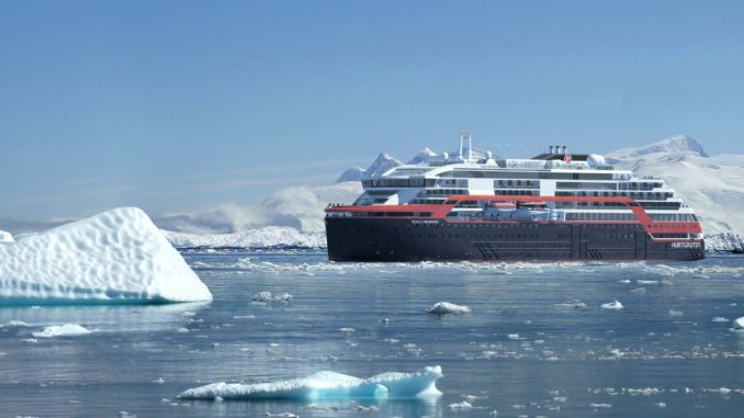 Die Roald Amundsen wird auch in der Antarktis fahren. Grafik: Hurtigruten