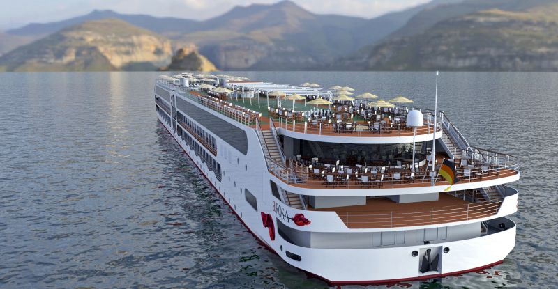Das EMotion Ship zeigt sich mit völlig neuen Dimensionen auf dem Rhein. Grafik: A-ROSA Flussschiff GmbH