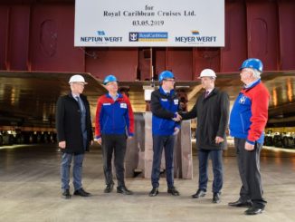 Kiellegung der Odyssey of the Seas. Foto: Meyer Werft