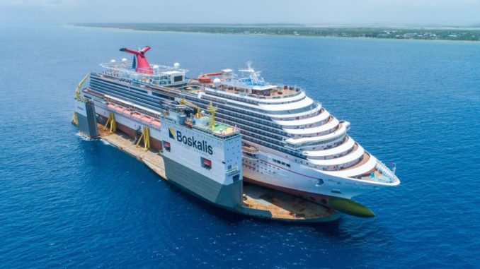 Die Carnival Vista wird von der BOKA Vanguard transportiert. Foto: Carnival Cruise Line