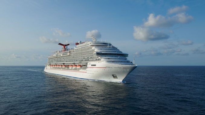 Carnival Panorama auf Probefahrt. Foto: Carnival Cruise Line