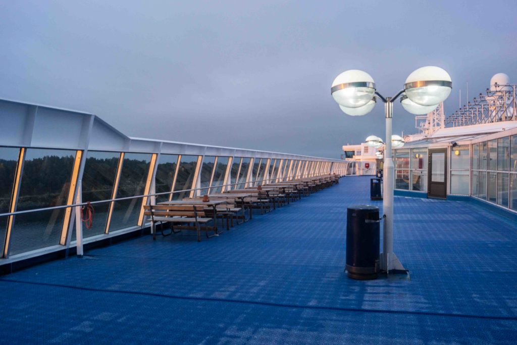 Oberdeck der Silja Symphony