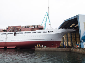 Die Sea Cloud Spirit läuft vom Stapel. Foto: Sea Cloud Cruises