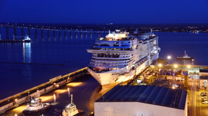 Aufschwimmen der MSC Virtuosa. Foto: MSC Cruises