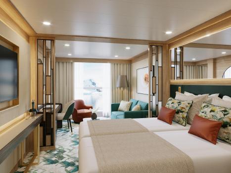 Infinity Kabine auf der World Voyager. Grafik: nicko cruises