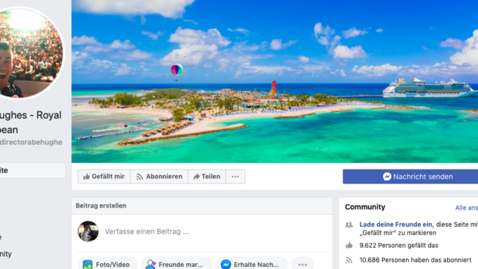 Abe Hughes veranstaltet eine virtuelle Kreuzfahrt auf der Virtual of the Seas