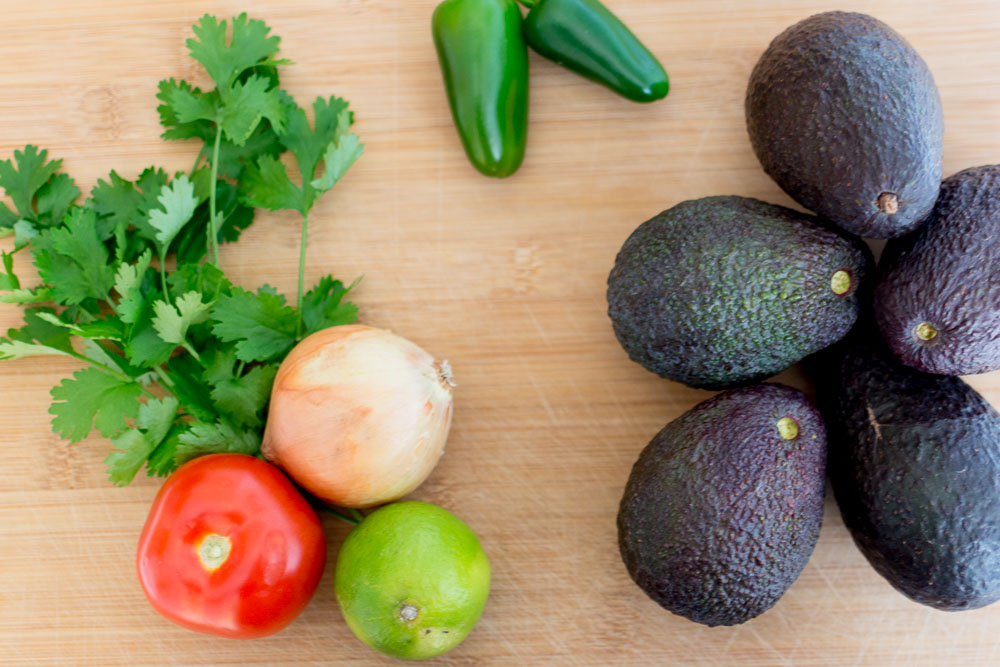 Die Zutatenübersicht für die Los Lobos Guacamole