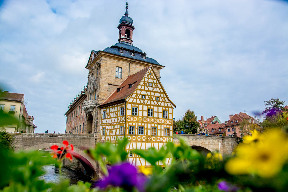 Das Alte Rathaus über der Regnitz in Bamberg