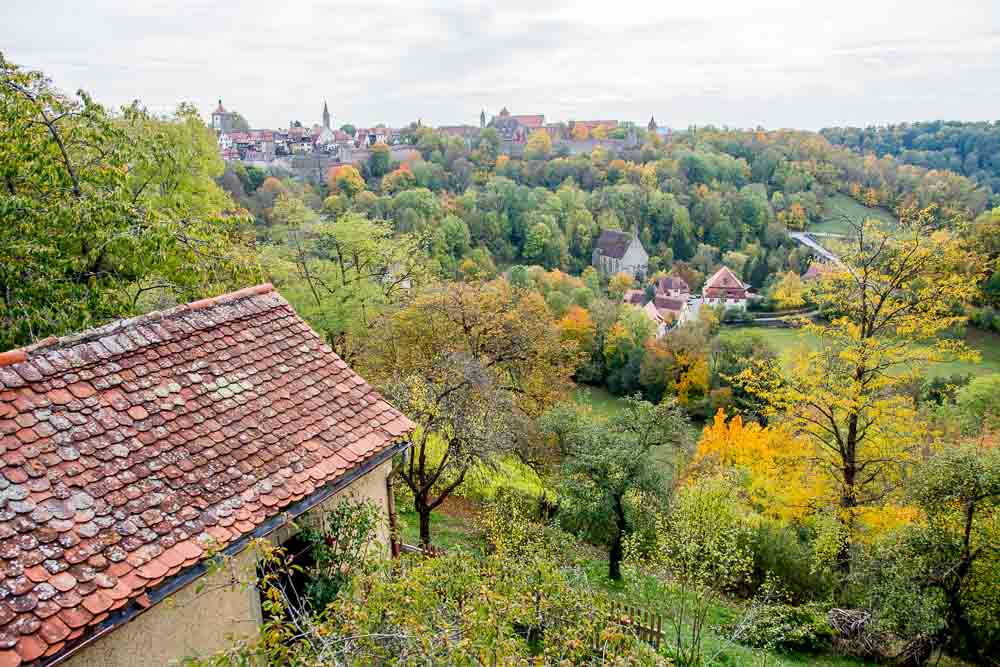 Blick über das Taubertal unterhalb von Rothenburg